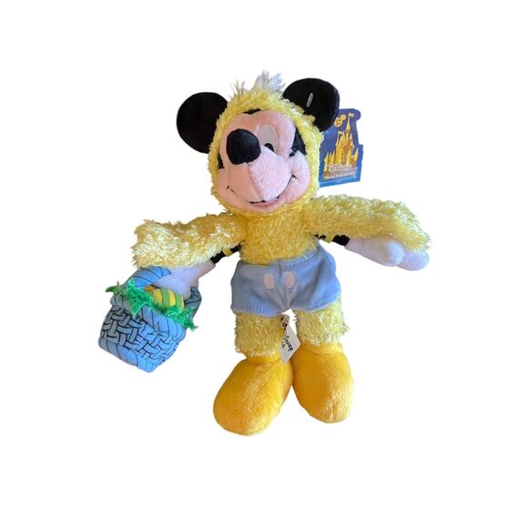 Vintage 2003 Easter Mickey Mouse Beanbag Plush Theme Park Edition NWT - Picture 3 of 8